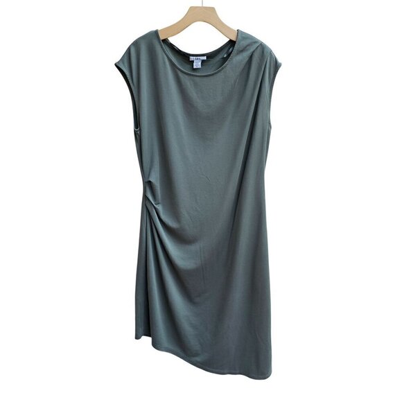 Bar III Asymmetrical Modal Blend Sleeveless Dress in Green, Soft, Size L - Picture 1 of 10